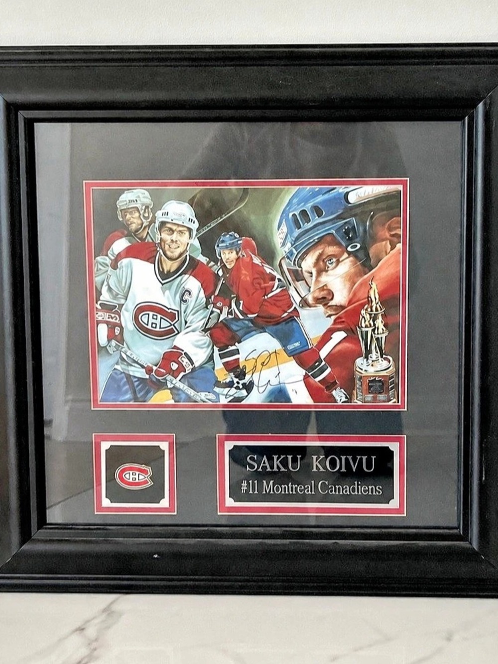 Saku Koivu #11 Montreal Canadiens framed print Framed Montreal Canadiens Print